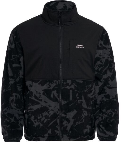 Horsefeathers DUVAL Pánska flísová mikina, čierna, veľkosť