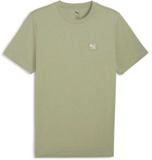 Puma ESSENTIALS ELEVATED TEE Pánske tričko, khaki, veľkosť
