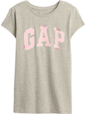GAP V-AUG SS VAL GR Dievčenské tričko, sivá, veľkosť
