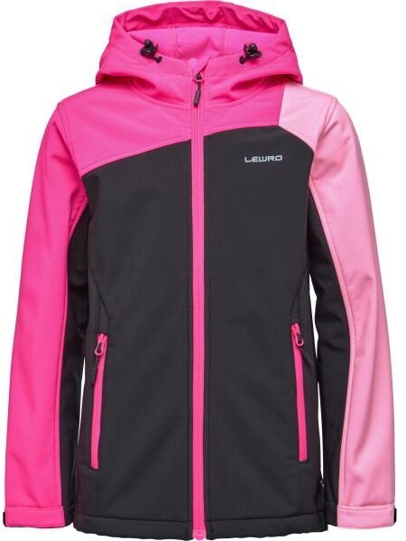 Lewro LYNGBY Dievčenská softshellová bunda, ružová, veľkosť 116-122