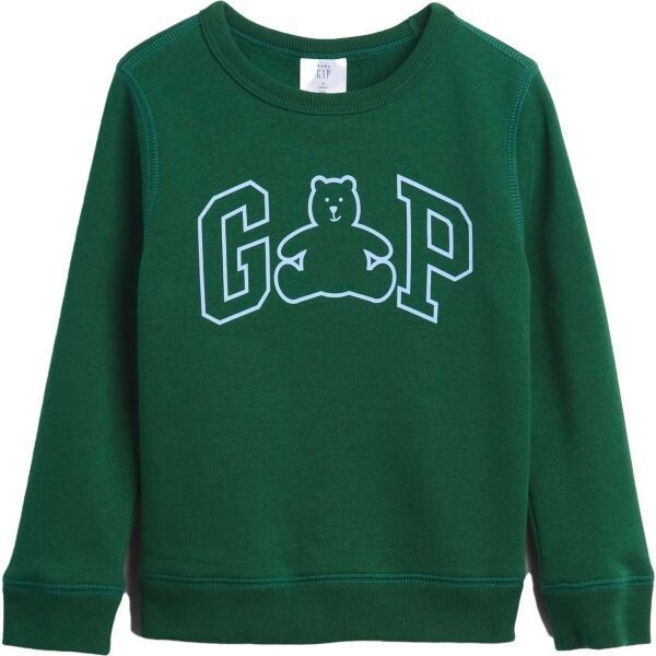 GAP V-DB GR CREW Detská mikina, zelená, veľkosť 2Y