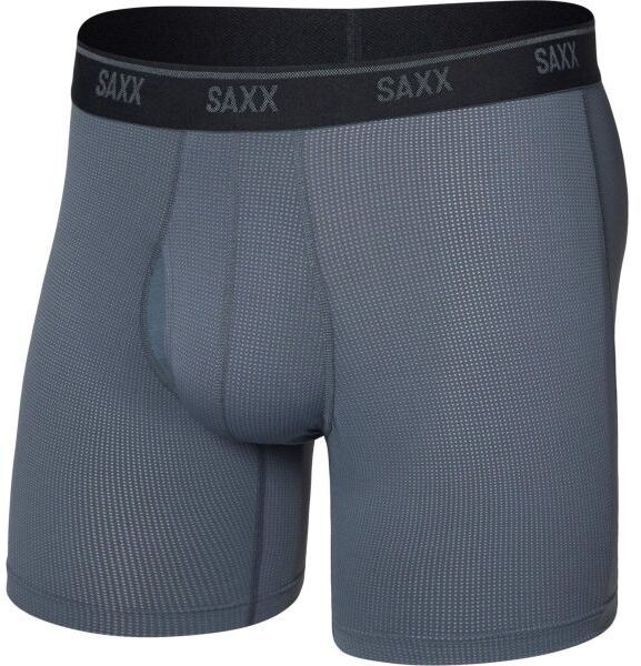 SAXX QUEST QUICK-DRY MESH BOXER BRIEF FLY Funkčné boxerky, sivá, veľkosť