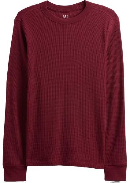 GAP V-WAFFLE CREW Pánske tričko, červená, veľkosť