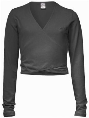 PAPILLON CROSS-OVER LONG SLEEVES Sveter na balet, čierna, veľkosť 152-164