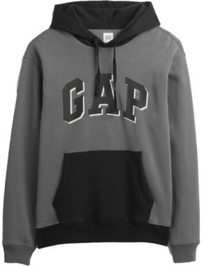 GAP V-HERITAGE LOGO PO SNL - COLORBLOCK Pánska voľnočasová mikina, sivá, veľkosť