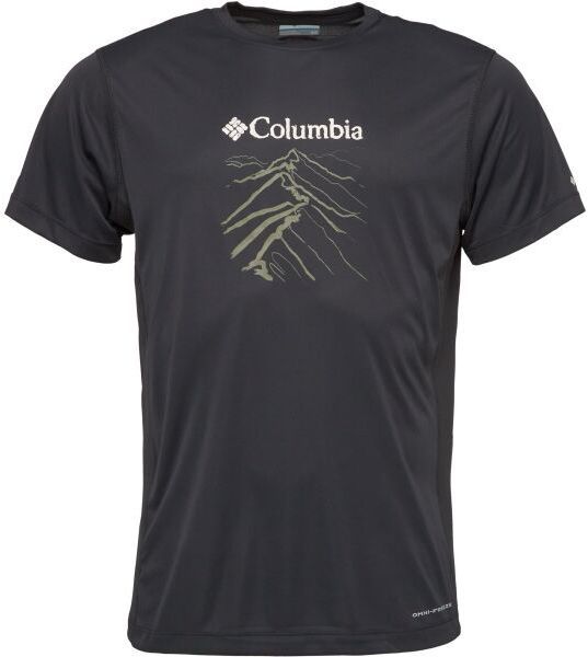 Columbia ZERO RULES LIGHT SS GRAPHIC CREW Pánske tričko, čierna, veľkosť