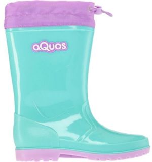 AQUOS RASTY J COLLAR Dievčenské gumáky, tyrkysová, veľkosť
