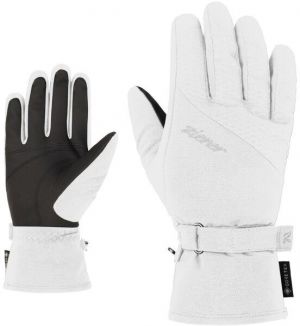 Ziener KLAIRE-Z GTX Dámske lyžiarske rukavice, biela, veľkosť