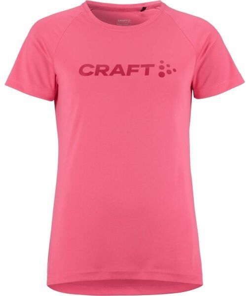 Craft CORE ESSENCE LOGO TEE W Dámske funkčné tričko, ružová, veľkosť
