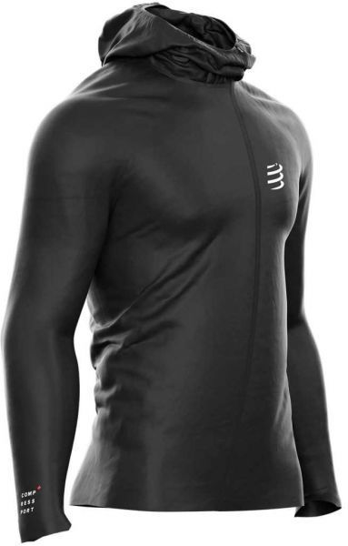 Compressport HURRICANE WATERPROOF 10/10 JACKET Pánska bežecká bunda, čierna, veľkosť