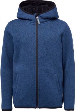 Lewro ZAN Chlapčenská flísová mikina svetrového vzhľadu, tmavo modrá, veľkosť 116-122