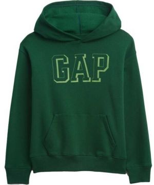 GAP V-FRCH LOGO PO - DROPSHADOW Chlapčenská mikina, tmavo zelená, veľkosť