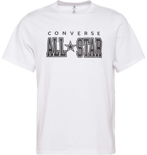 Converse STANDARD FIT CENTER FRONT CHUCK PATCH CORE TEE Unisex tričko, biela, veľkosť