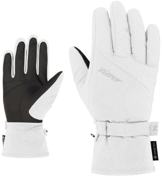 Ziener KLAIRE-Z GTX Dámske lyžiarske rukavice, biela, veľkosť