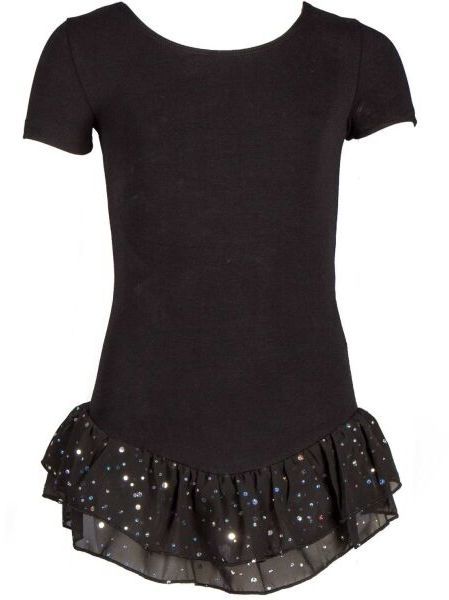 PAPILLON LEOTARD SHORT SLEEVES Detský trikot na balet, čierna, veľkosť