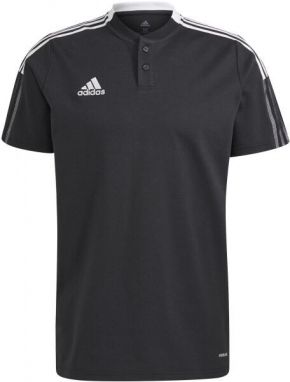 adidas TIRO21 POLO Pánske futbalové tričko, čierna, veľkosť