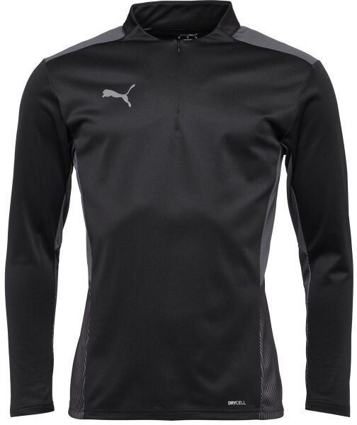Puma TEAMCUP 1/4 ZIP TOP Pánska tréningová mikina, čierna, veľkosť