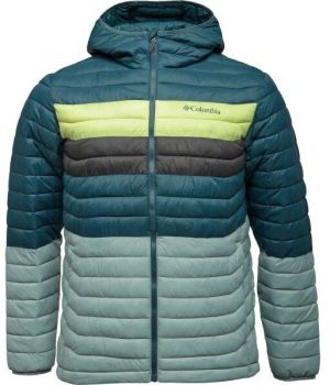 Columbia POWDER PASS HOODED JACKET Pánska outdoorová bunda, modrá, veľkosť