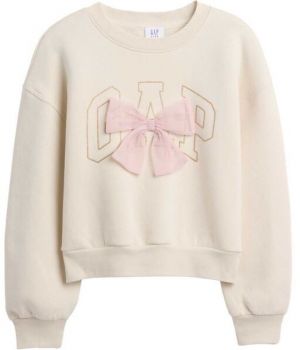 GAP V-LOGO WEDGE CREW Dievčenská mikina, béžová, veľkosť