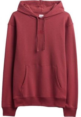GAP V-FRCH TONAL MINI LOGO RELAXED PO HD Pánska mikina s kapucňou, červená, veľkosť