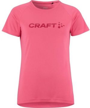 Craft CORE ESSENCE LOGO TEE W Dámske funkčné tričko, ružová, veľkosť