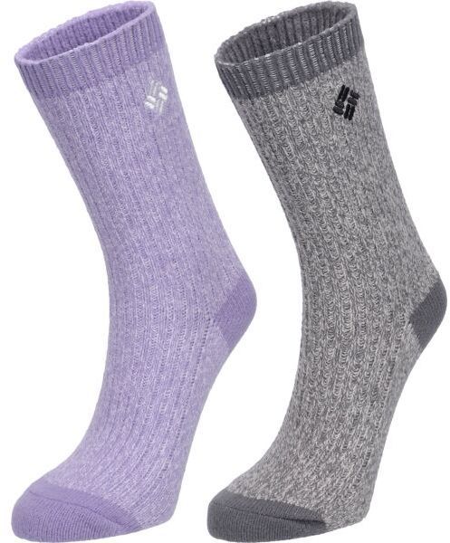 Columbia 2PP SUPER SOFT MICRO POLY MARL RIB CREW Dámske ponožky, fialová, veľkosť
