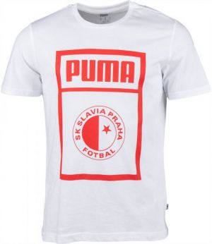 Puma SLAVIA PRAGUE GRAPHIC TEE Pánske tričko, biela, veľkosť