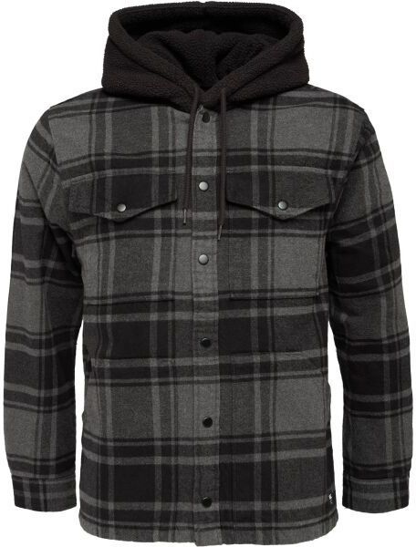 Vans PIEDMONT HOODED PLAID SHACKET Pánska bunda, černá, veľkosť