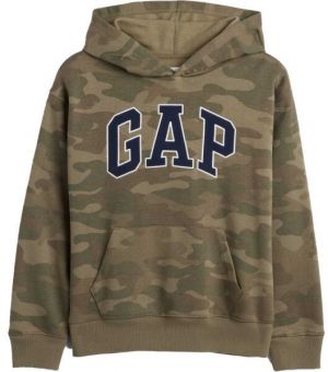 GAP V-FA FASH LOGO PO CAMO Detská mikina, khaki, veľkosť