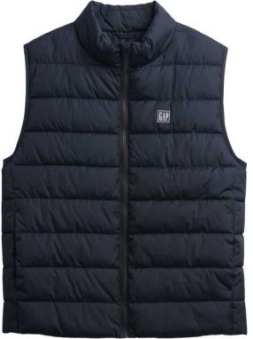 GAP V-FRCH LOGO LTWT PUFFER Pánska vesta, tmavo modrá, veľkosť