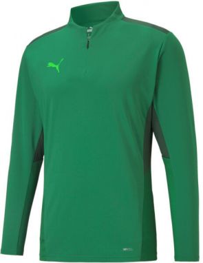 Puma TEAMCUP 1/4 ZIP TOP Pánska tréningová mikina, zelená, veľkosť