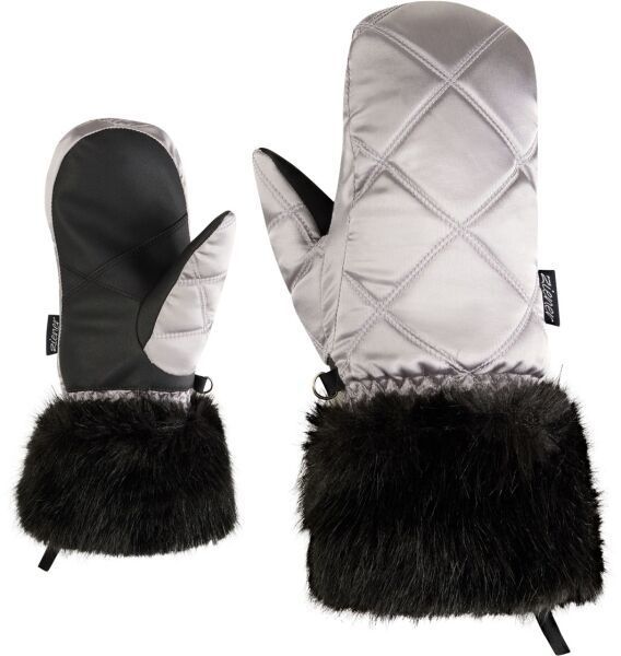 Ziener KWINZI-Z MITTEN LADY Dámske lyžiarske palčiaky, strieborná, veľkosť