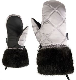 Ziener KWINZI-Z MITTEN LADY Dámske lyžiarske palčiaky, strieborná, veľkosť