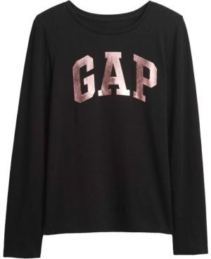 GAP V-FRCH LS LOGO TEE Detské tričko, čierna, veľkosť