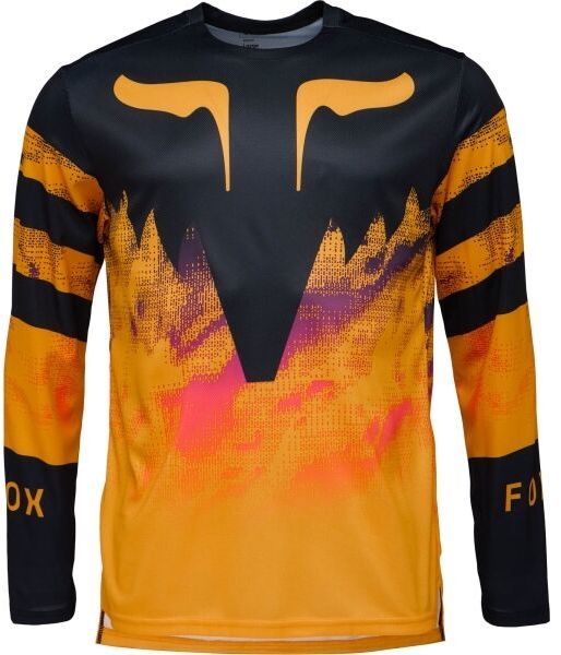 Fox RANGER LS JERSEY KAIROS Pánsky dres na bicykel, oranžová, veľkosť
