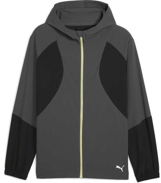 Puma M RUN ULTRAWEAVE HOODED JACKET Pánska bežecká bunda, tmavo sivá, veľkosť