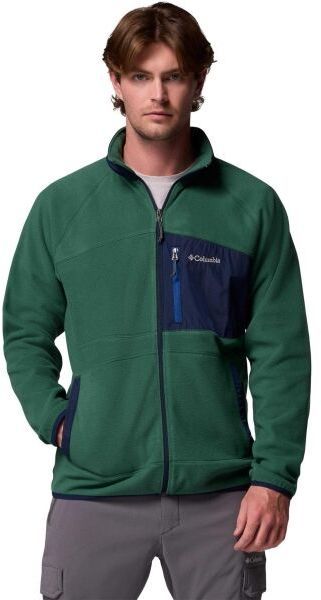 Columbia FAST TREK OVERLAY FULL ZIP Pánska flísová mikina, zelená, veľkosť