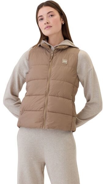 GAP V-FRCH LOGO Dámska vesta, hnedá, veľkosť