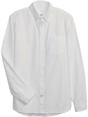 GAP V-LS STANDARD OXFORD Pánska košeľa, biela, veľkosť