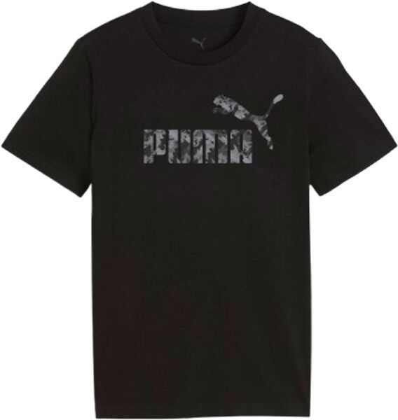 Puma ESSENTIALS CAMO TEE B Chlapčenské tričko, čierna, veľkosť