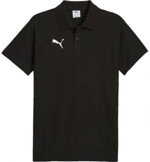 Puma TEAMEVOSTRIPE POLO Pánske polo tričko, čierna, veľkosť