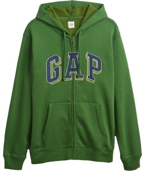 GAP V-HERITAGE LOGO FZ SNL Pánska mikina, zelená, veľkosť