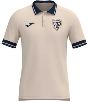 Joma FED. FUTBOL RUMANÍA FREE TIME SHORT SLEEVE POLO Pánske športové polo tričko, béžová, veľkosť XXL