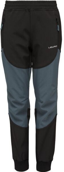 Lewro BERNY Detské softshellové nohavice, čierna, veľkosť 140-146