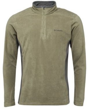 Columbia KLAMATH RANGE II HALF ZIP Pánska outdoorová mikina, khaki, veľkosť