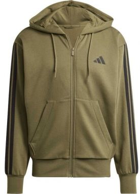 adidas M 3 STRIPES FL FZ HD Pánska mikina, khaki, veľkosť