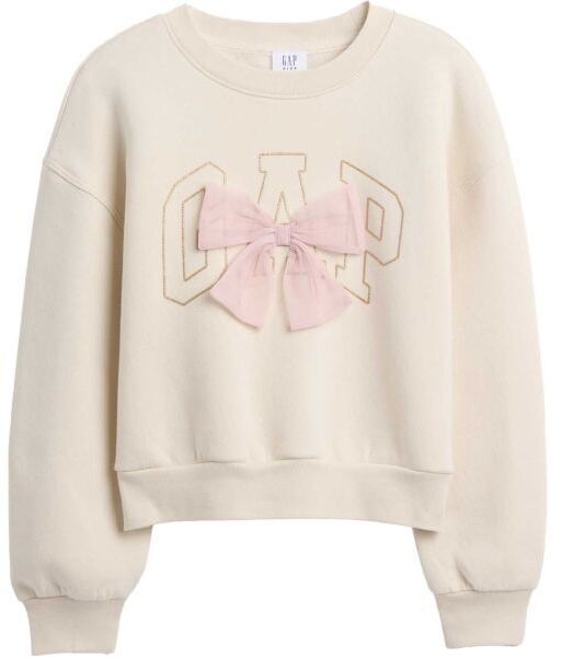 GAP V-LOGO WEDGE CREW Dievčenská mikina, béžová, veľkosť