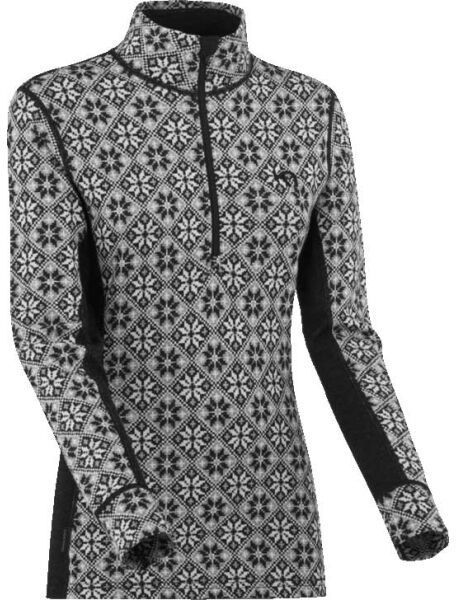 KARI TRAA ROSE H/Z Dámske merino tričko, čierna, veľkosť