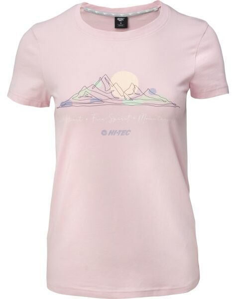 Hi-Tec VILDI Dámske bavlnené tričko, ružová, veľkosť
