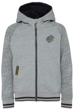Lotto MANET Chlapčenská celorozopínacia mikina s kapucňou, sivá, veľkosť 140-146